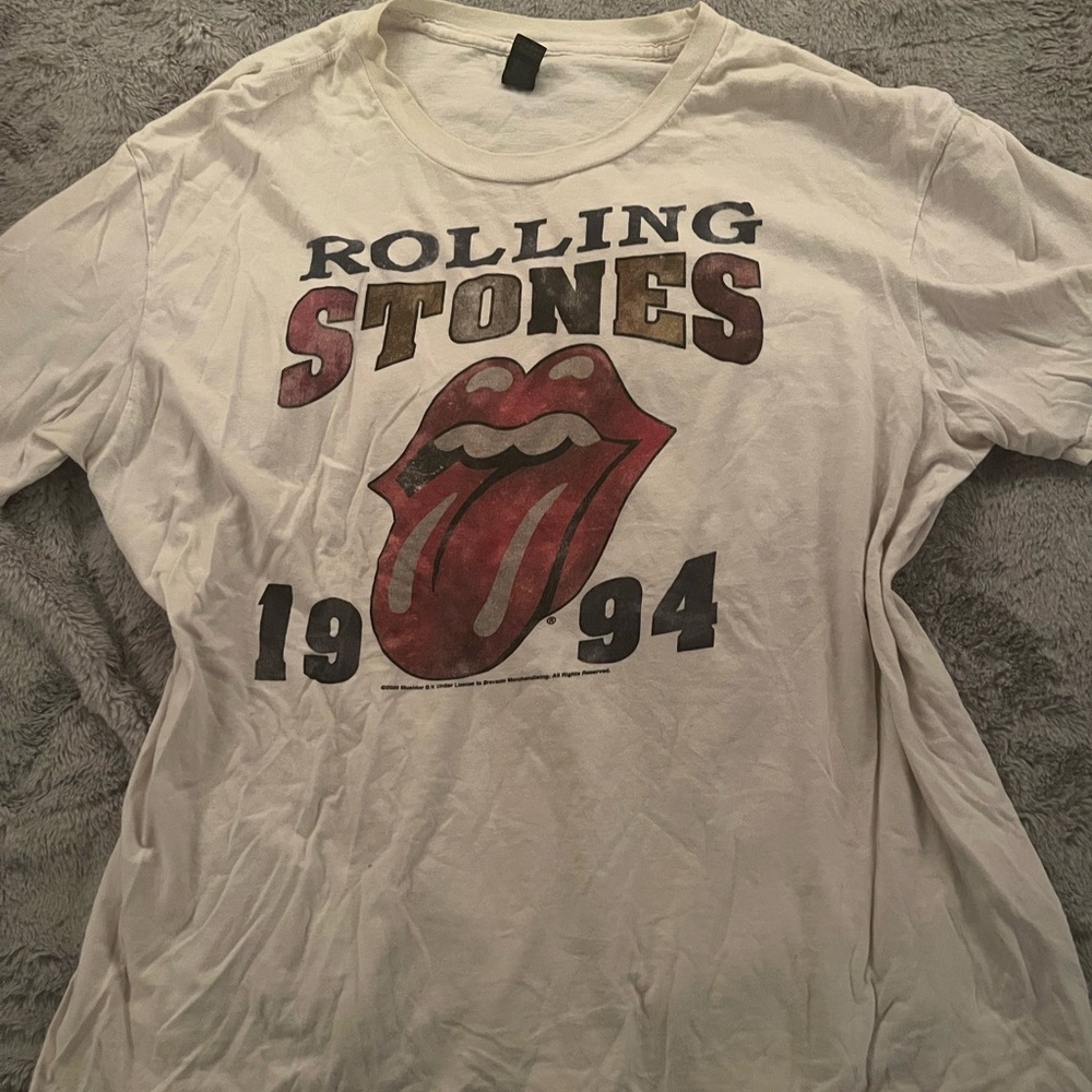 Gildan White Rolling Stones Graphic Tee
